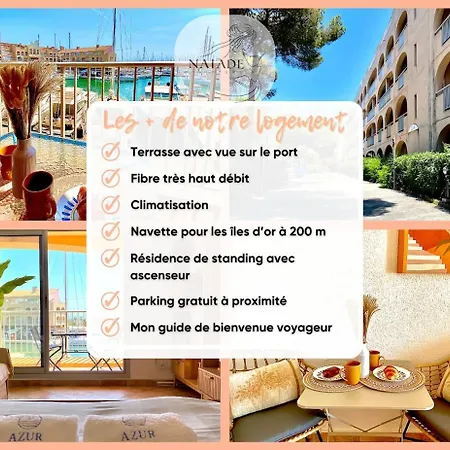 Azur Avec Vue Sur L'ile De Port Cros 아파트